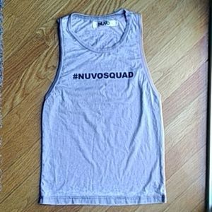 NUVO gray tank top youth large